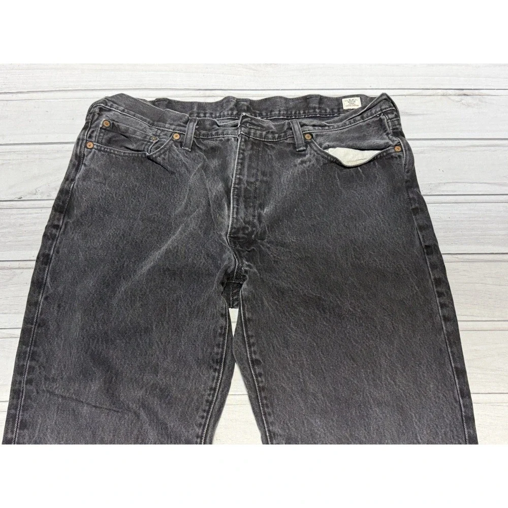 Levis 541 Jeans Mens 38x30 Black White Oak Cone Denim Selvedge Made in USA